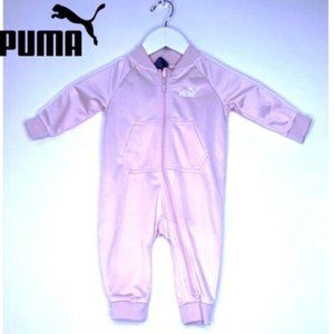 PUMA Overall Sweatshirt Pink Jumpsuit Onesies Kids Baby Infant Size 6-9 mos NEW